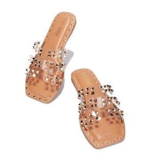 !! NEW !! Transparent Studded Sandals
